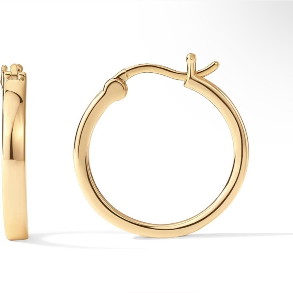 Gold Hoop Earrings for Women 20mm 14k Gold Plated Earrings for Women Girls